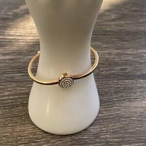Anne Klein Rose gold Tone Rhinestone Bracelet Sz 6 in.